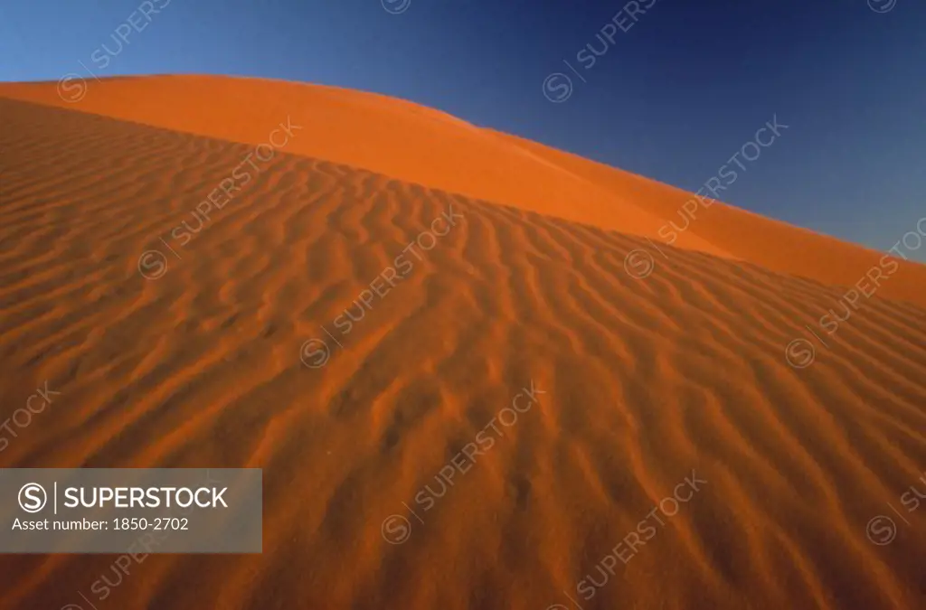 Libya , Landscape, Achan Ripples In Sand Dunes