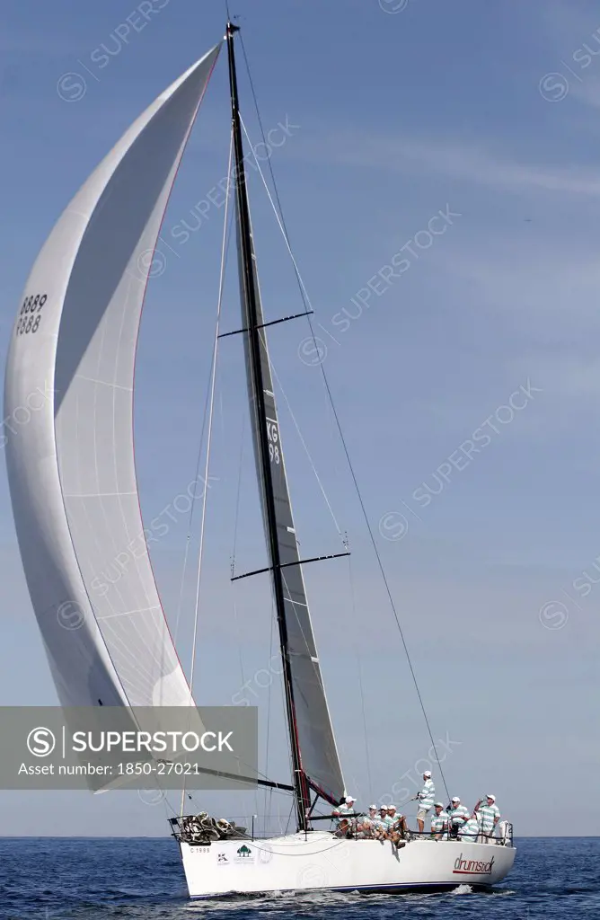Thailand, Phuket, 'Phuket'S King Cup Reggatathe Sylvia Boat, A 143 Foot Yacht, With 25 Crew, It Raced In The Clasic Class, It Was First Launched In 1925. The Captain Is Bryce Rasmussen, From Australia. The 2Nd Day Of The Races. Todays Race Is Called. Royal Phuket Marina Race. Royal Phuket Marina Is Another Sponser Of The Event.They Started Just Off Kata Beach, And Went The Prapis Around Koh Kaeo Noi, Then Koh Hi, Then Koh Aeo, Phuket, Thailand. The 19Th Phukets Kings Cup Reggata Is Held Between 