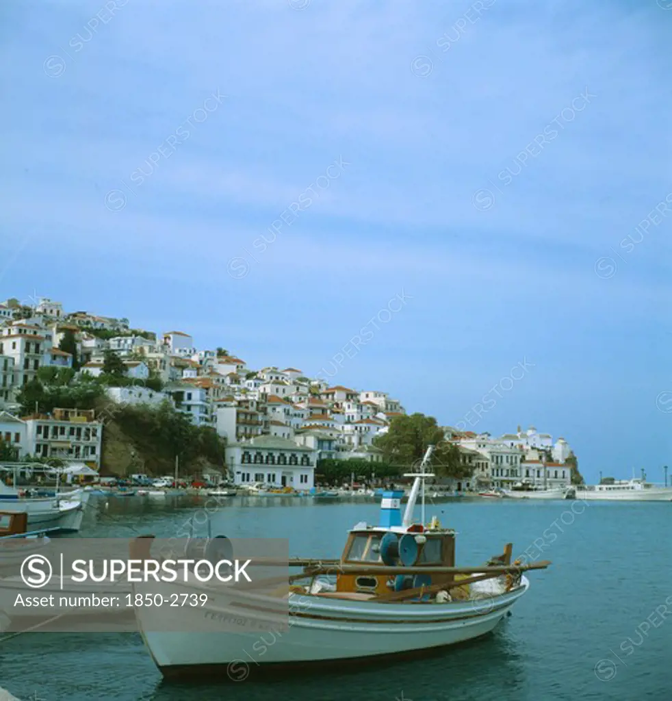 Greece, Northern Sporades, Skopelos, Fishing Boat In The Harbour