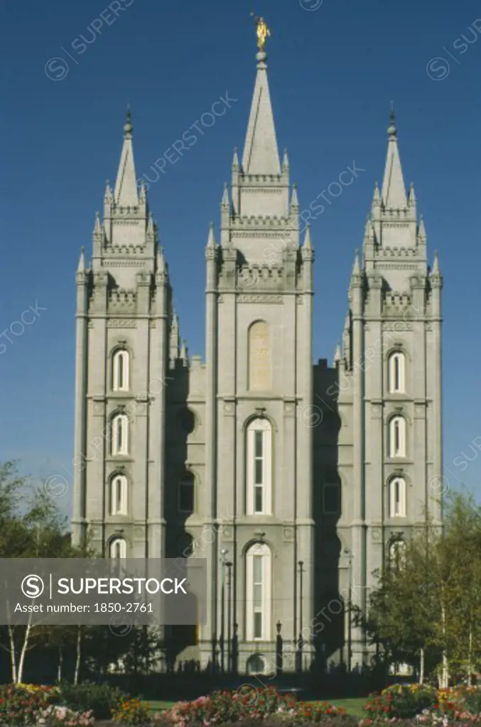 Usa, Utah , Salt Lake City , Mormon Temple.