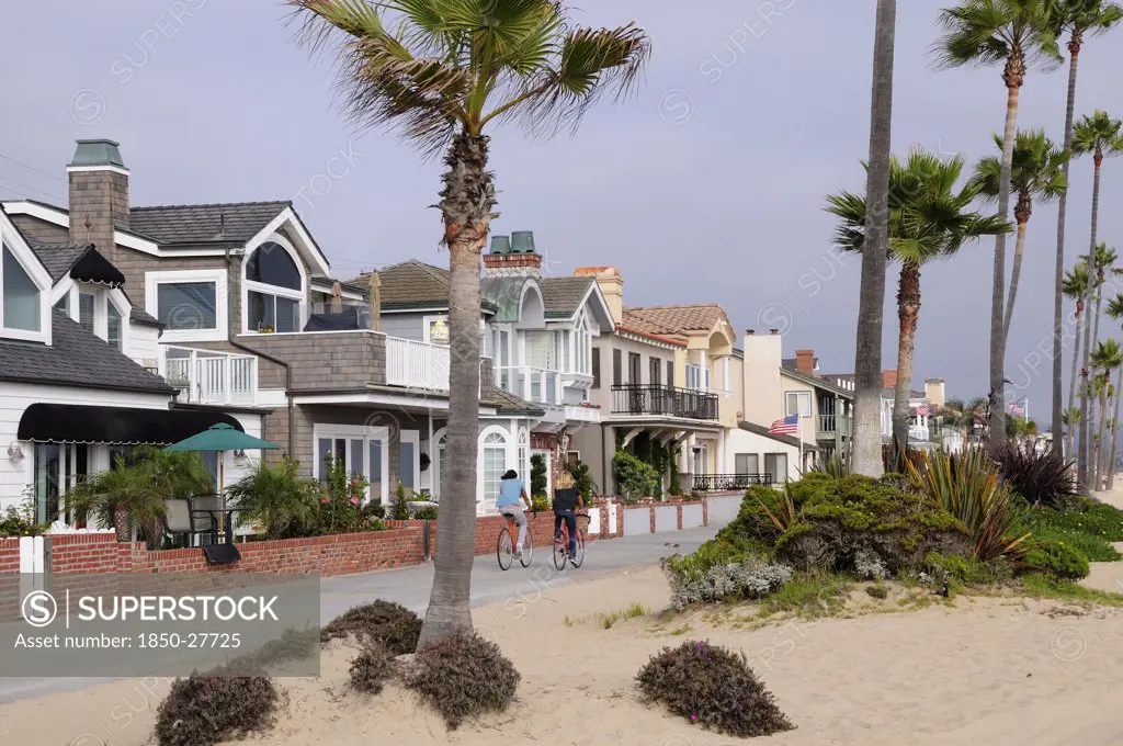 Usa, California, Los Angeles, 'Beach Front Houses, Newport Beach'