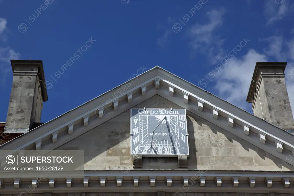 England, East Sussex, Lewes, 'High Street, Crown Court Building. Sundial Detail.'