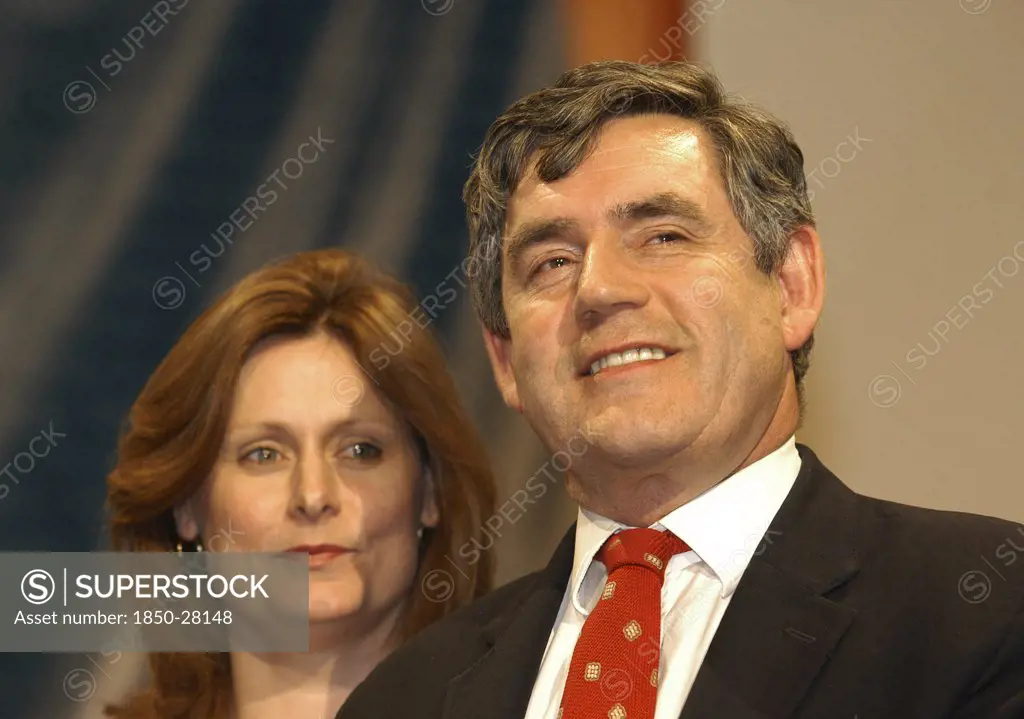 Politics, Politicians, Labour Party, Gordon Brown British Prime Minister With His Wife Sarah.