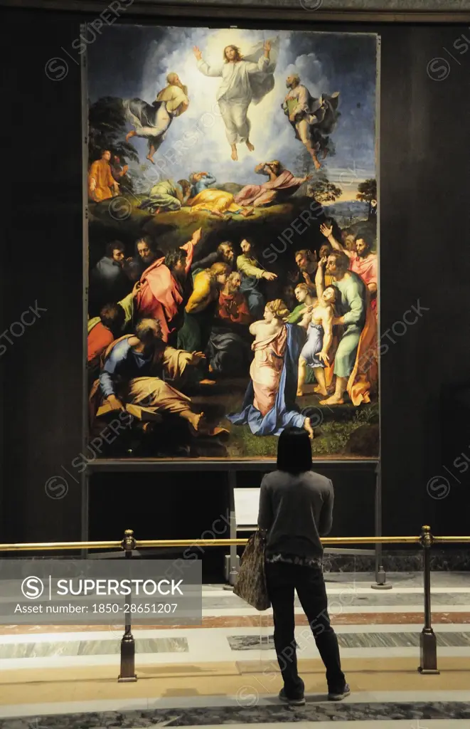 Italy, Lazio, Rome, Vatican City, Vatican Museums, Pinacoteca, Transfiguration altarpiece by Raffaello Sanzio.