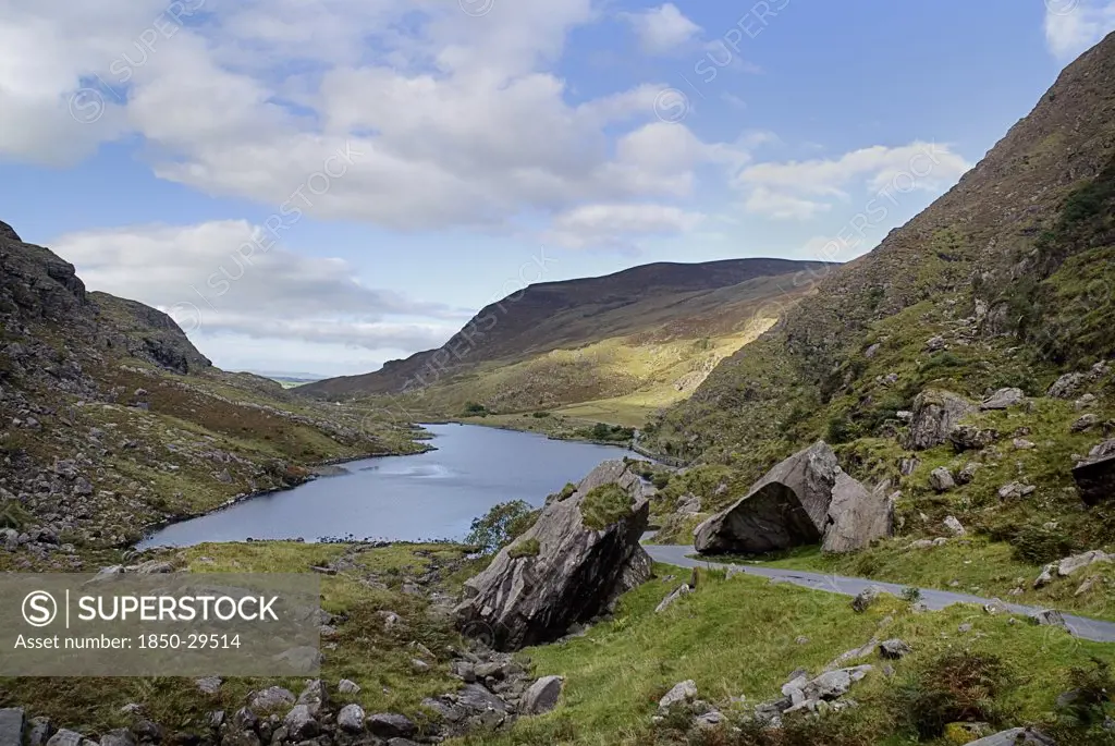 Ireland, County Kerry, Killarney, Gap Of Dunloe  Turnpike Rock And Black Lough