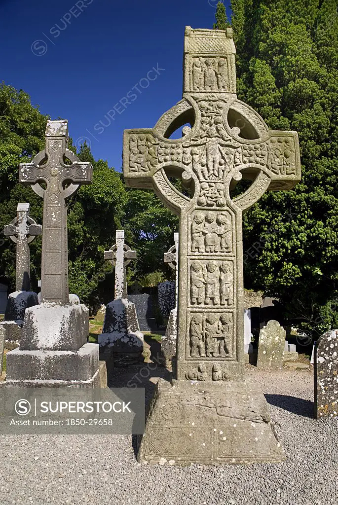 Ireland, County Louth, Monasterboice Monastic Site, St Muiredachs Cross  Named After A 10Th Century Abbot  The West Face,