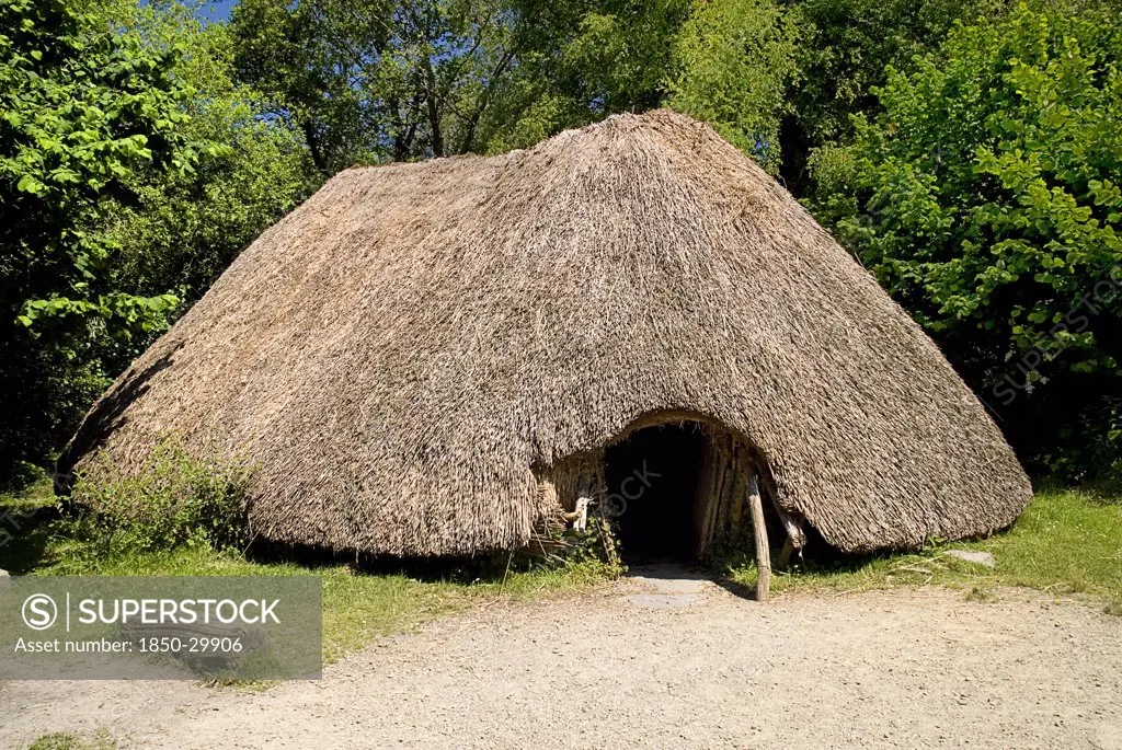 Ireland, County Wexford, Irish National Heritage Park, Neolithic Dwelling  Exterior View
