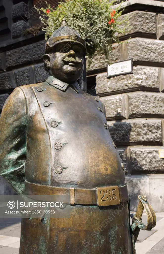 Hungary Pest County Budapest, Statue of an Austro Hungarian Empire era soldier in bronze