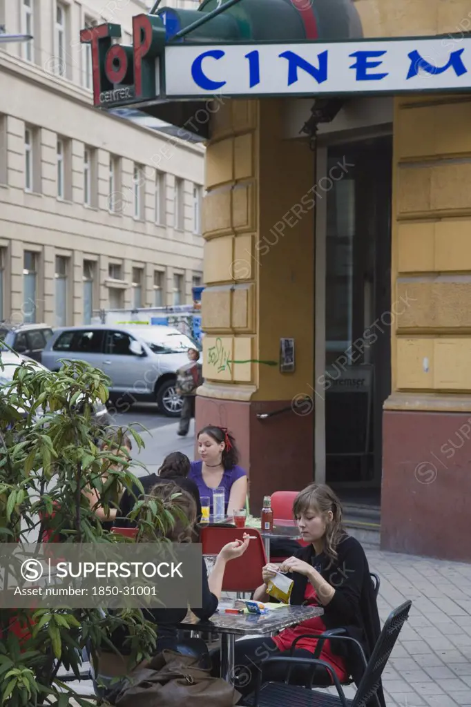 Austria Vienna, People seated at Cafe tables