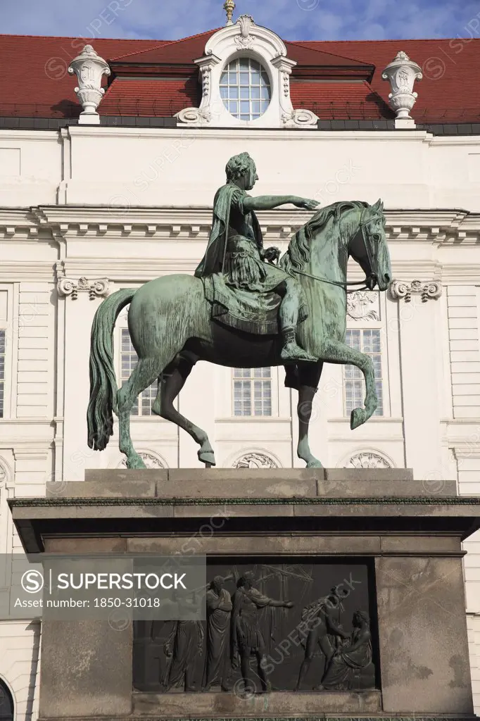 Austria Vienna, Monument to Emperor Josef II in the courtyard of the Spanish riding school