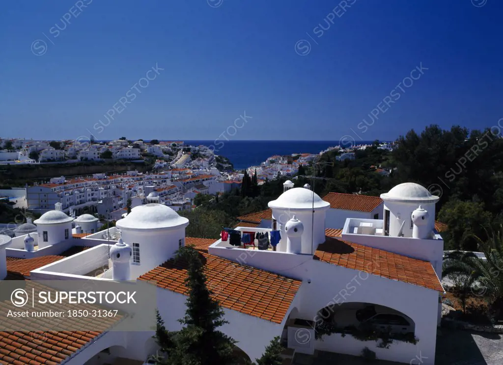 Portugal Algarve Carvoeiro, View over town from Colina Branca Apartments