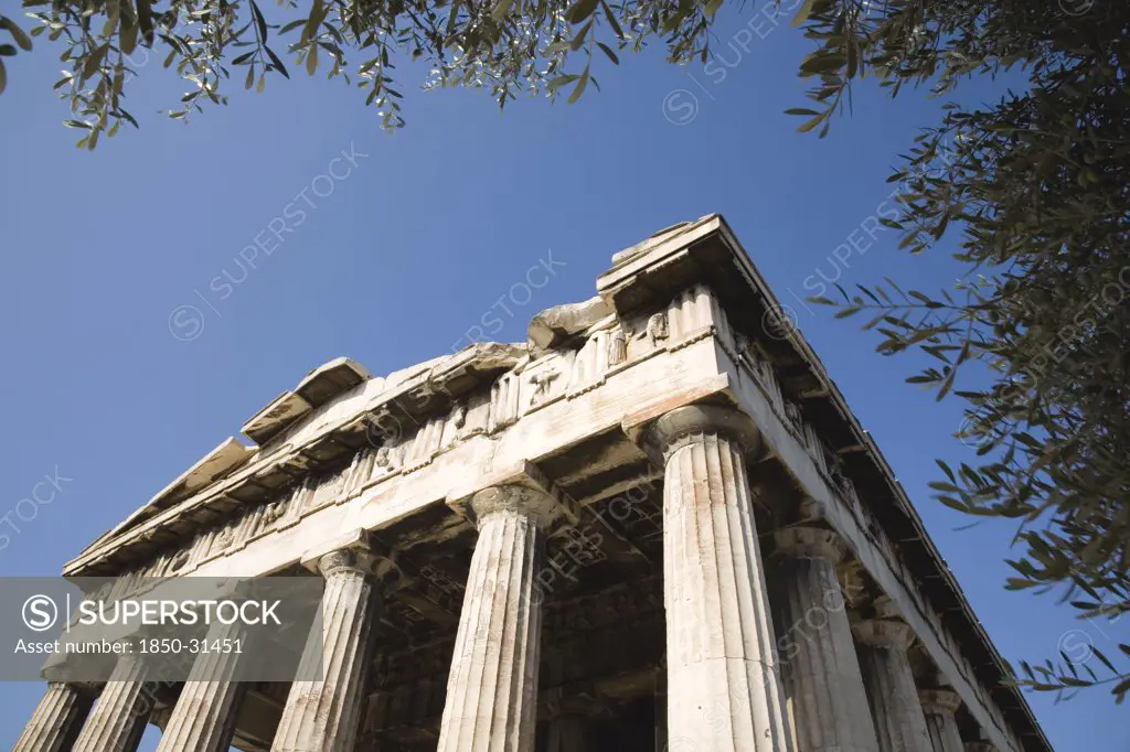 Greece Attica Athens, Temple of Hephaestus  part view of eastern face