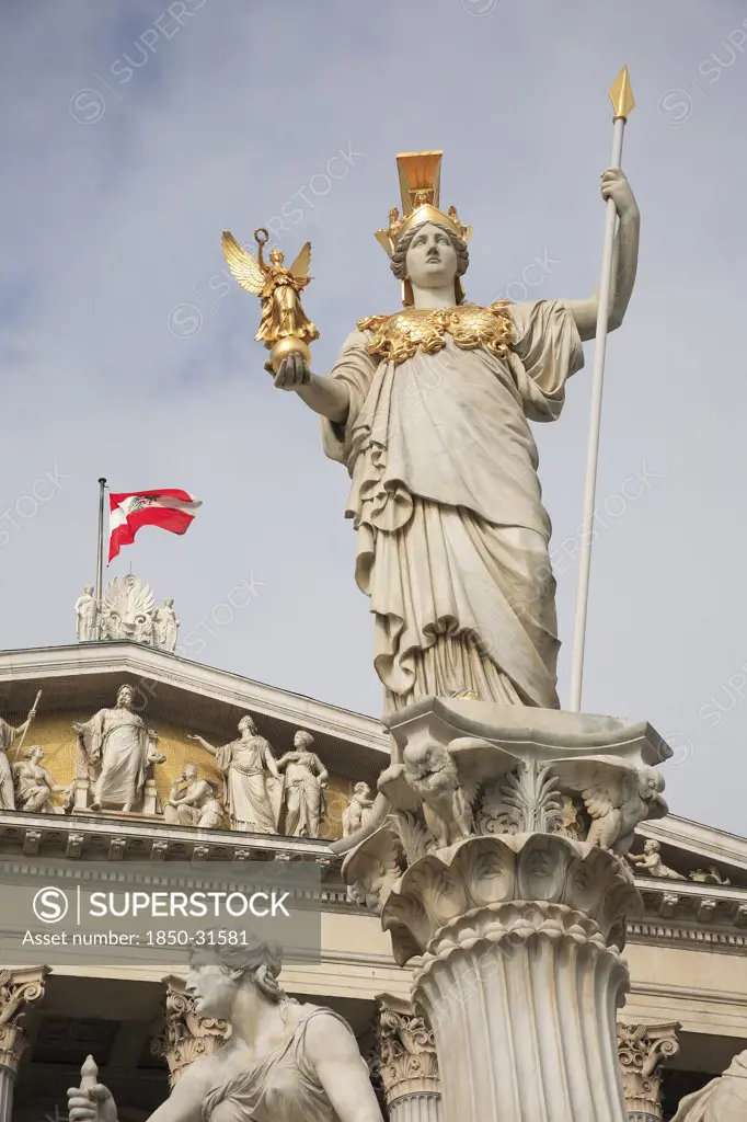 Austria Vienna, Statue of Athena in front of Parliament building