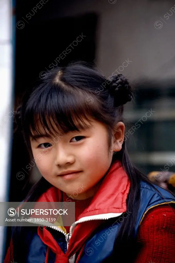China, Leshan, Portrait Of A Young Girl