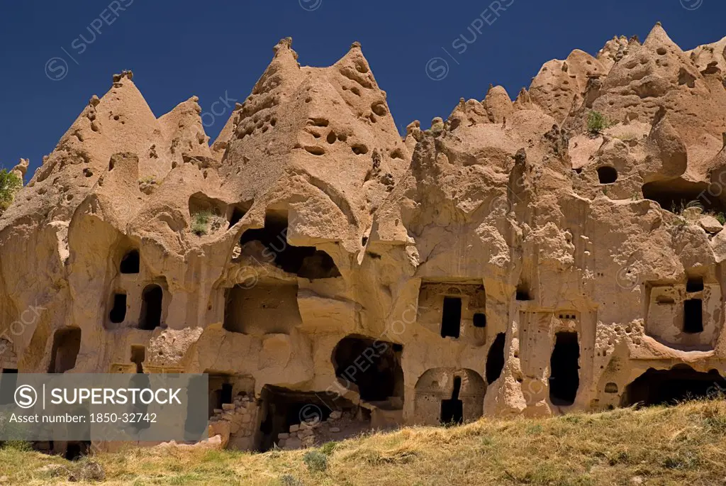Turkey, Cappadocia, Zelve, Zelve Open Air Museum, Abandoned houses, Zelve is where 3 valleys of abandoned homes and churches converge, inhabited until 1952 when the valley was deemed too dangerous to live in any more.