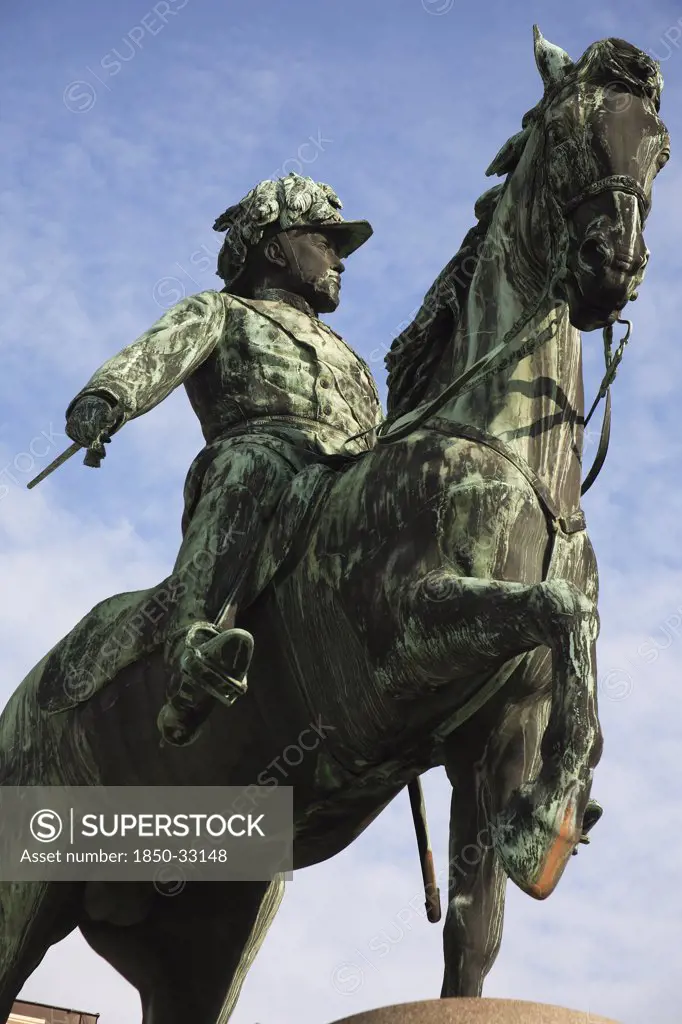 Austria, Vienna, Statue of Archduke Albert, Duke of Teschen.