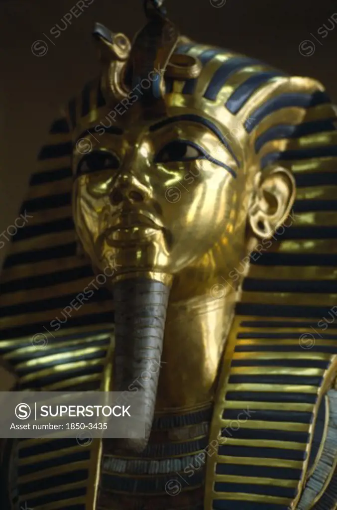 Egypt, Cairo, Tutankhamun Death Mask In Cairo Museum