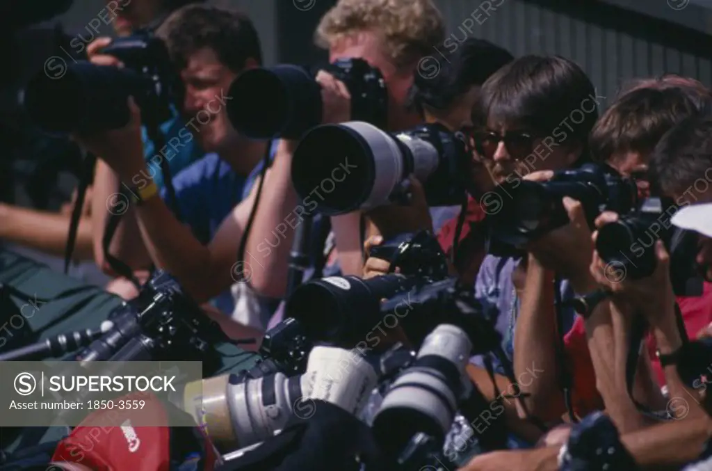 Media, Photography, Press, Press Photographers At The Wimbledon Tennis Championships