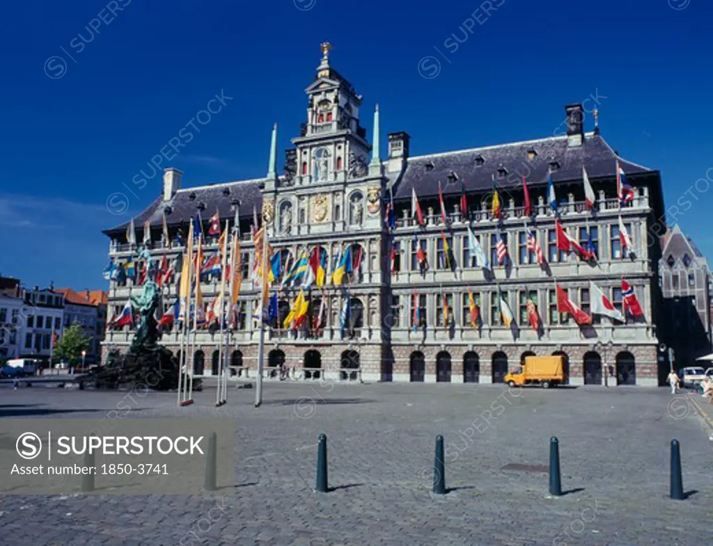 Belgium, Flemish Region, Antwerp, 'The Town Hall And Main Square, Grote Markt '