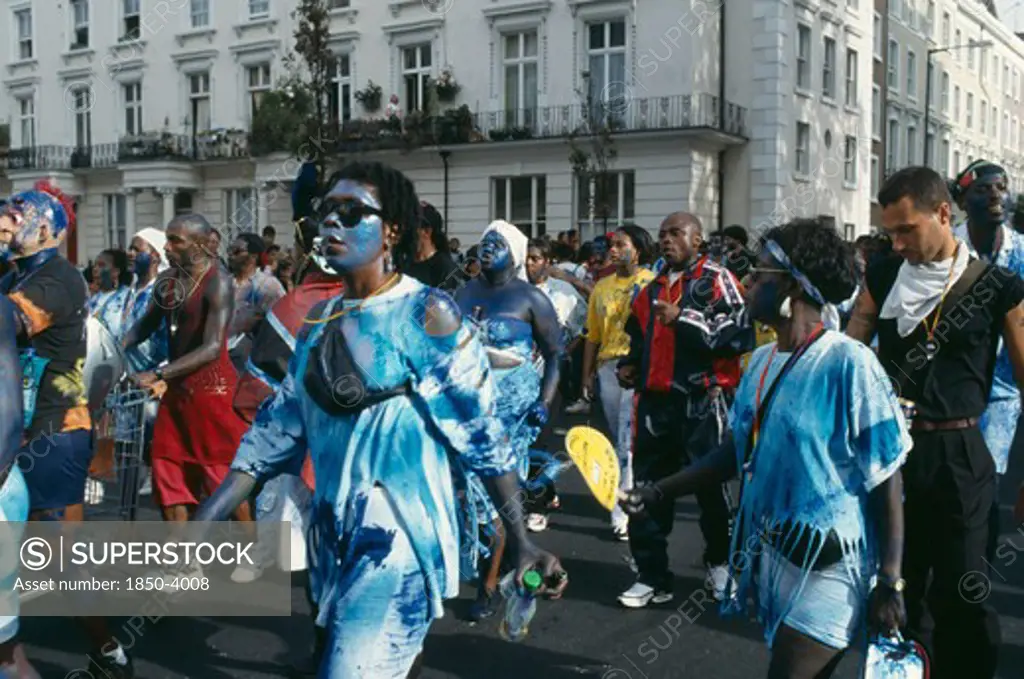 England, London,  A Crowd Of People At The Notting Hill Carnival.