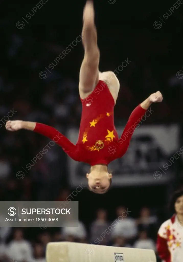 Sport , Gymnastics , China. Athletic Li Li