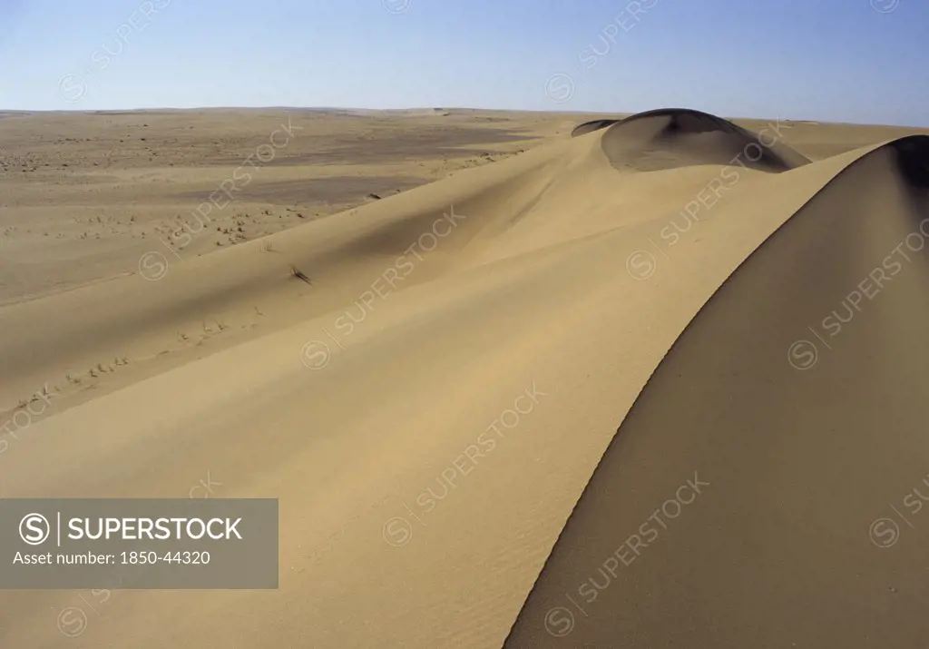 Namibia, Namib , Naukluft Desert, Sand dunes in the De Beers Diamond mining area.