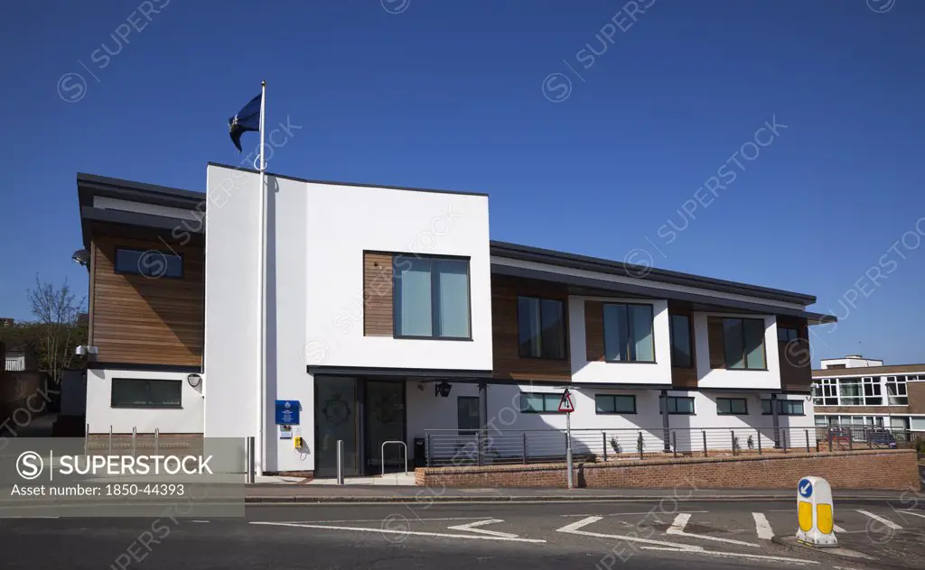 England, East Sussex, Lewes, Exterior of the new Police station.