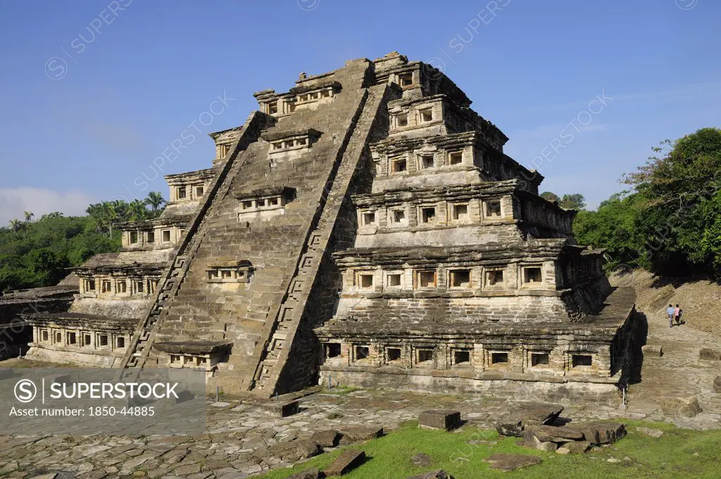El Tajin archaeological site Pyramide de los Nichos.Mexico Veracruz Papantla