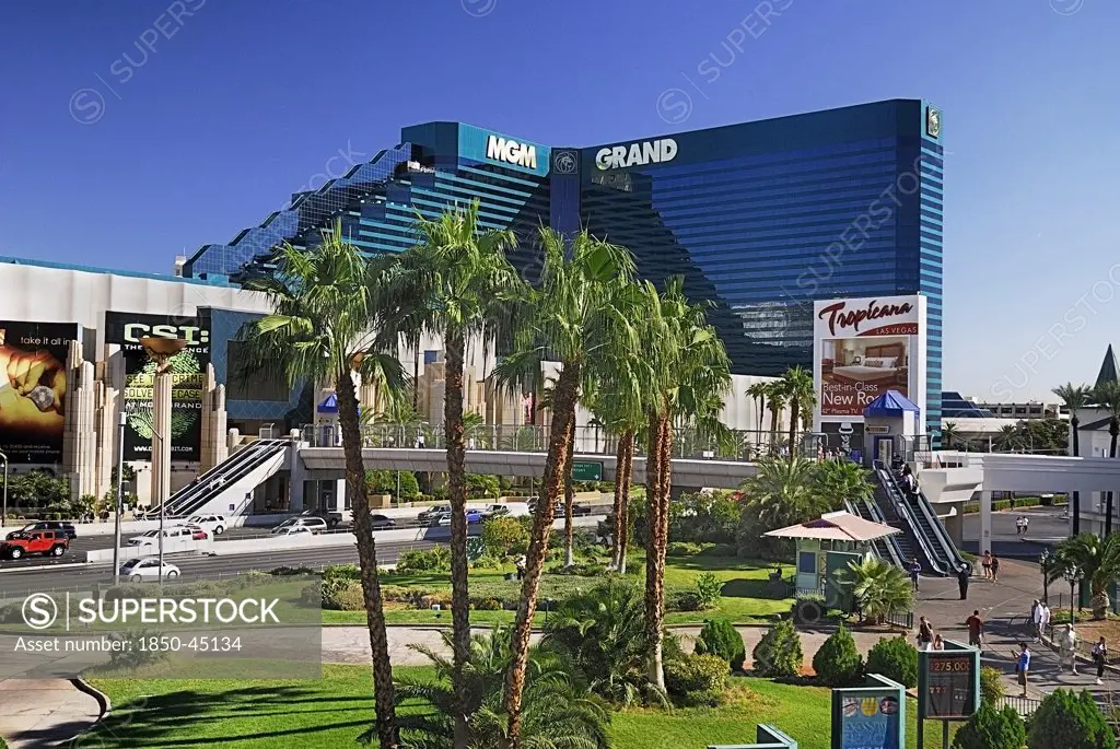 The Strip exterior of the MGM Grand hotel and casino, USA Nevada Las Vegas