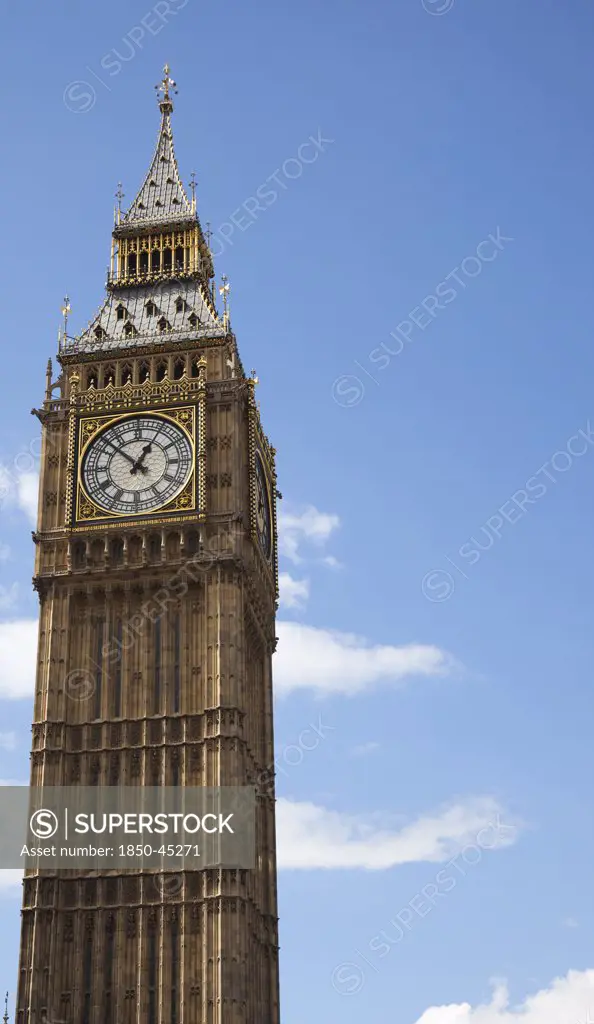 Westminster Houses of Parliament Clock Tower better known as Big Ben.England London