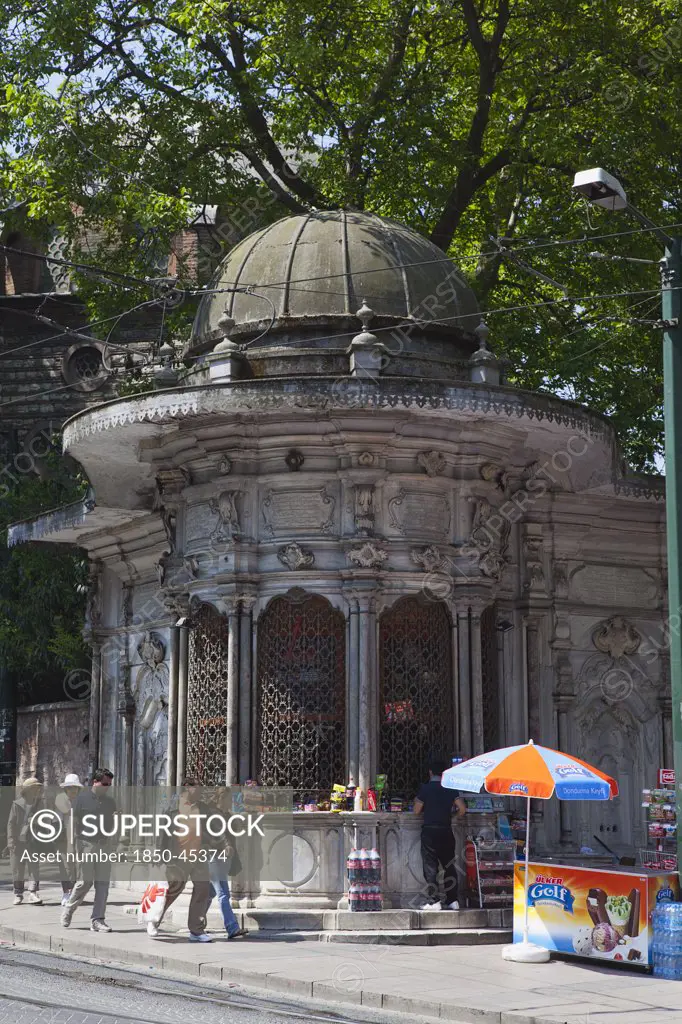 Sultanahmet ornate shop selling drinks and snacks.Turkey Istanbul