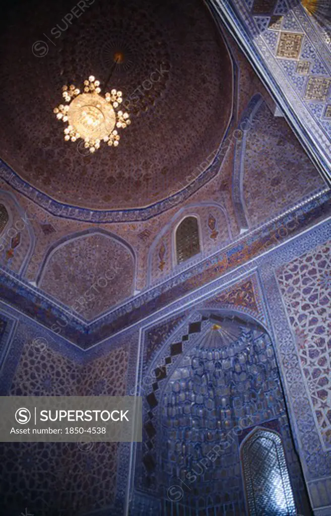 Uzbekistan , Samarkand, 'Interior Dome And Walls Of The Gur Emir Monument, Built By Tamerlan As A Tomb For His Son  '
