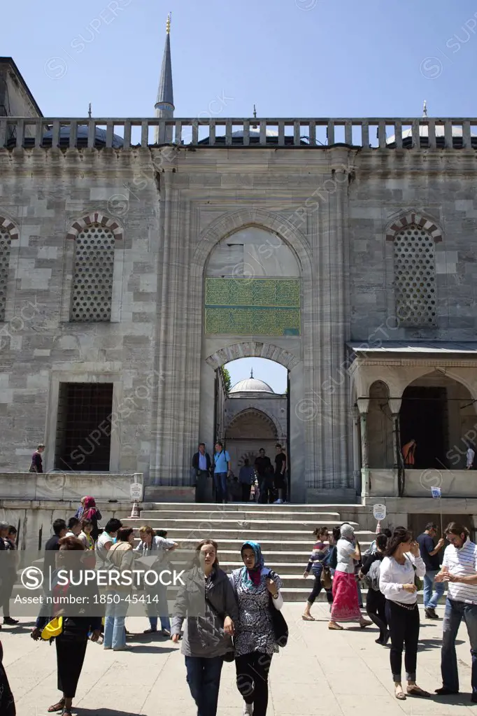 Sultanahmet Camii Blue Mosque entrance.Turkey Istanbul