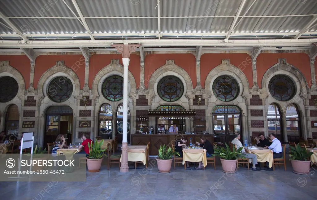 Sirkeci Gar railway station interior Orient Express restaurant.Turkey Istanbul
