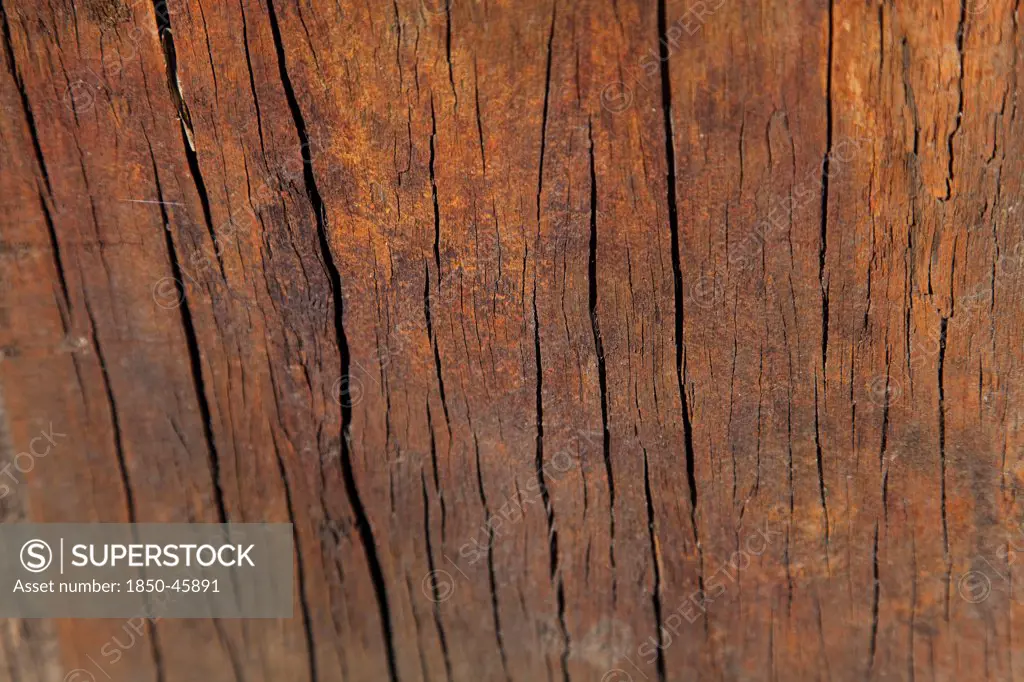 Wood, Patterns, Cracks in wooden sleeper.