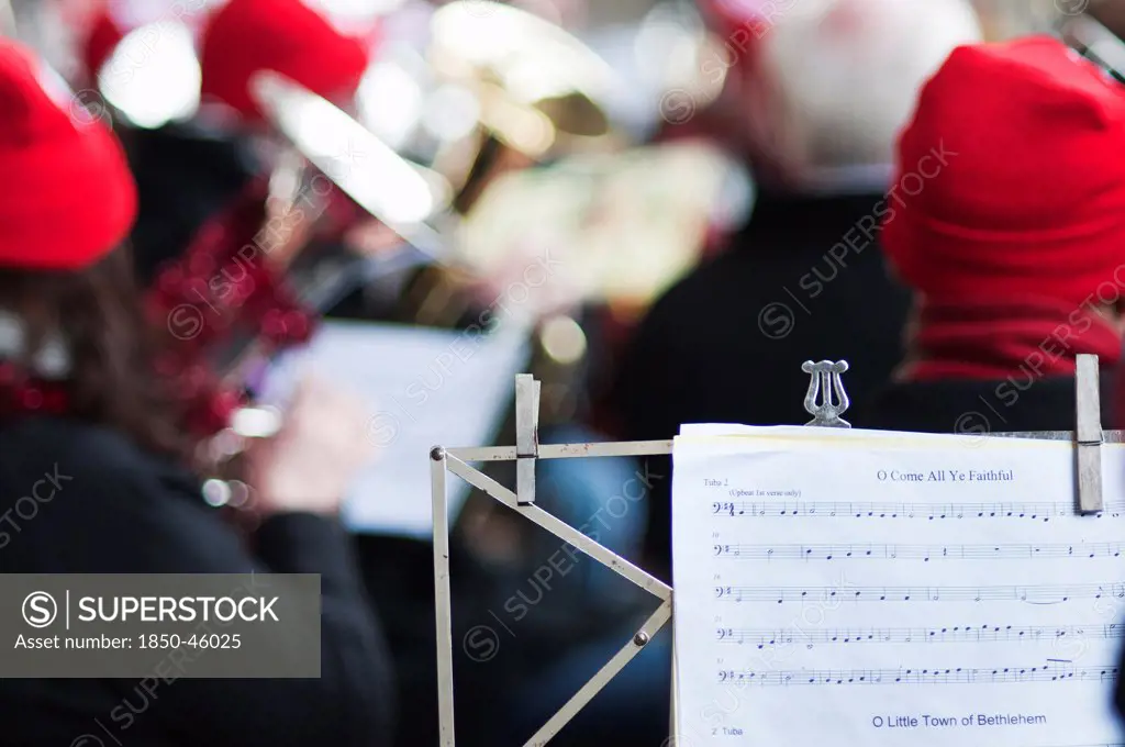 England, London, St Pauls Cathedral, Tuba Carols an annual Christmas charitable musical performance.