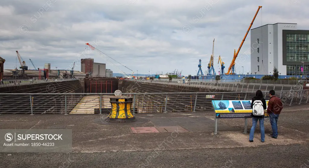 Ireland, North, Belfast, Titanic Quarter, Thompson Graving Dry Dock where RMS Titanic was built.