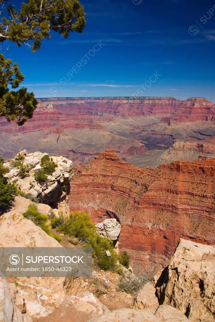 USA, Arizona, Grand Canyon. View across the Grand Canyon.