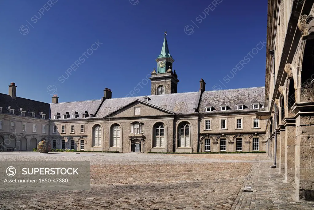 Ireland, County Dublin, Dublin City, Kilmainham Royal Hospital the courtyard.