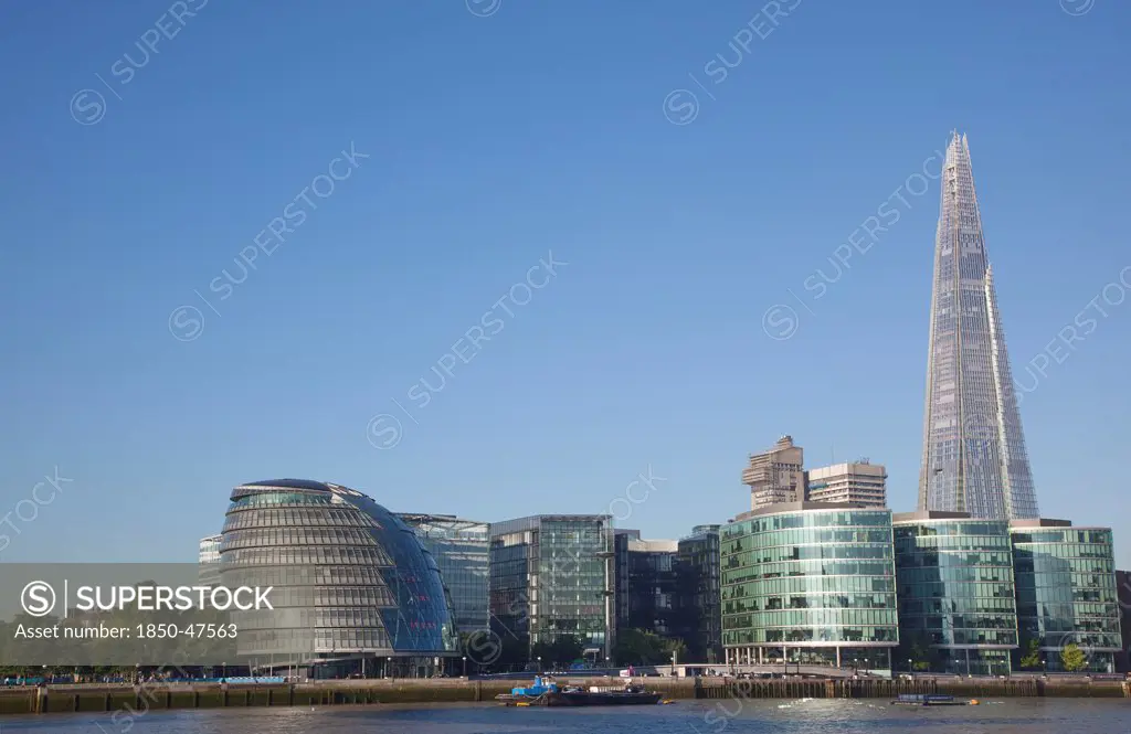 England, London, Southwark southbank The Shard skyscraper designed by Renzo Piano in the citys London Bridge Quarter.