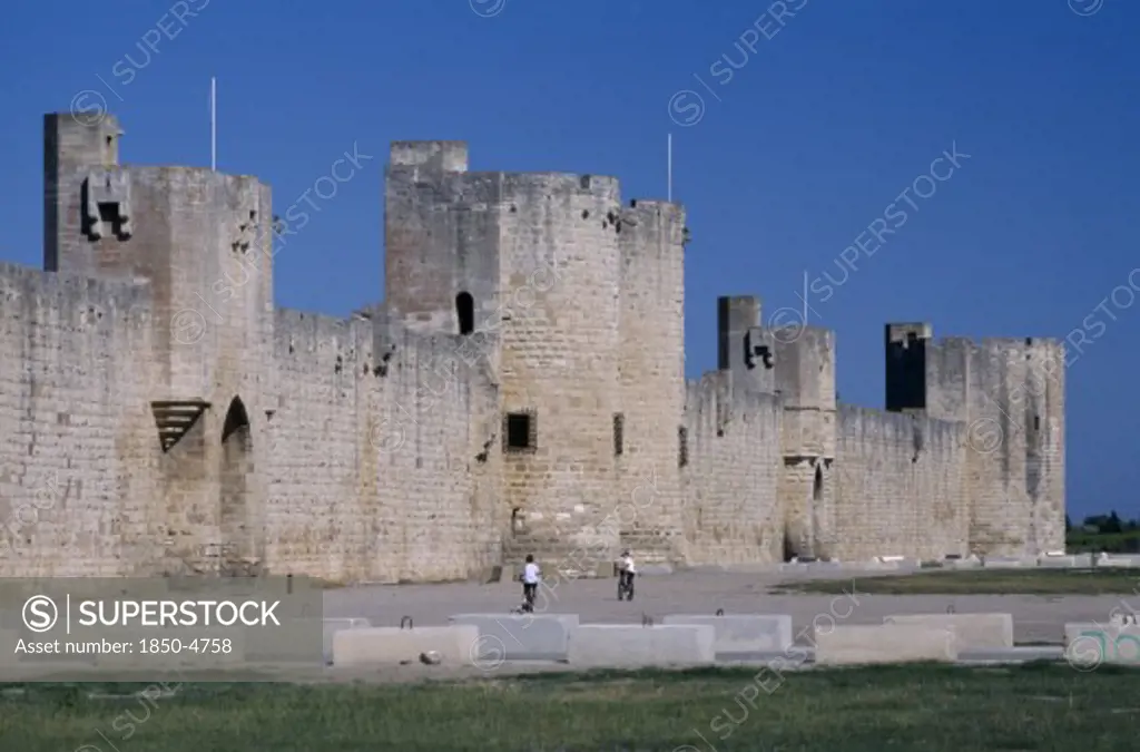 France, Languedoc Roussillon, Aigues Mortes, '13Th Century Fortress, Ramparts '