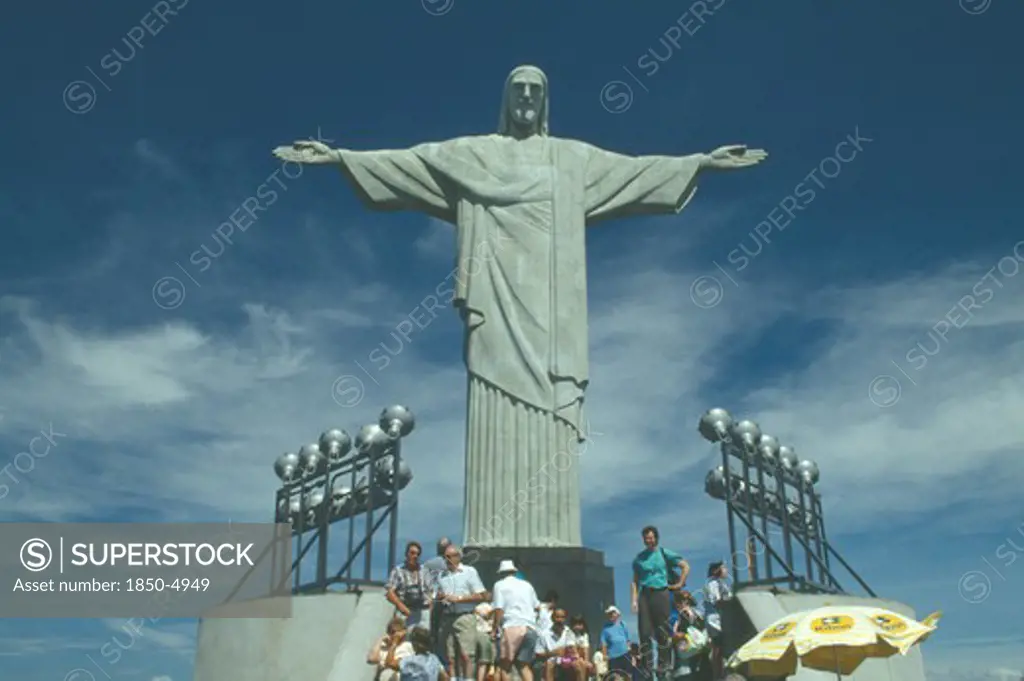 Brazil, Rio De Janeiro, Corcovado Statue Of Christ The Redeemer