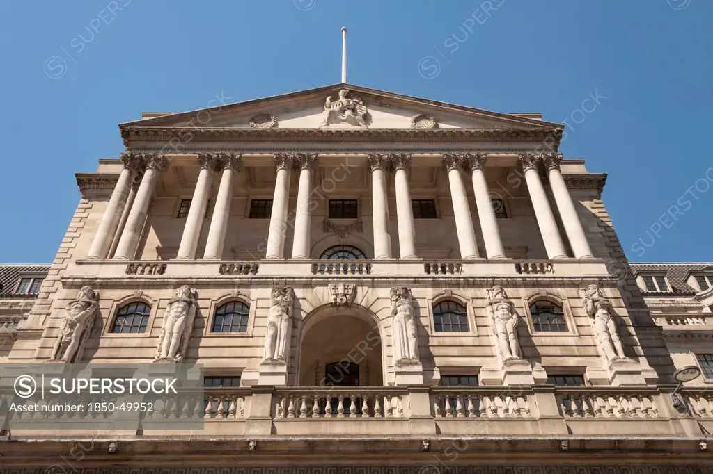 England, London, The Bank of England Threadneedle Street.