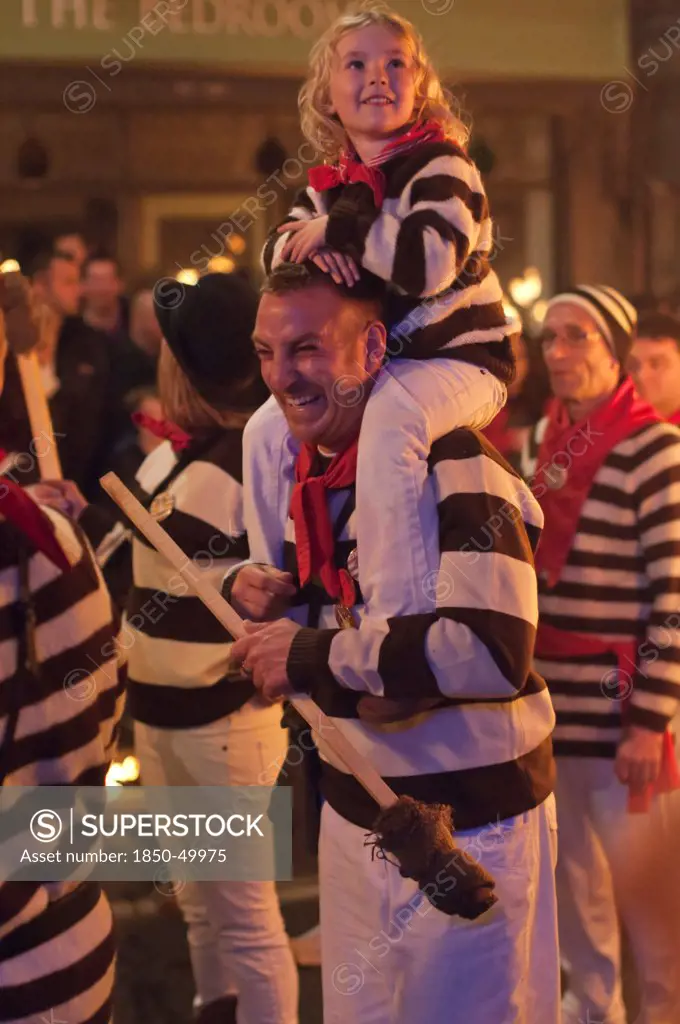 England, East Sussex, Lewes, The annual bonfire night parade celebrating 17 protestant martyrs killed in the fifteen hundreds.