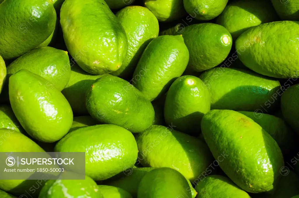 Food, Fruit, Lime, Fresh bright green citrus limes.