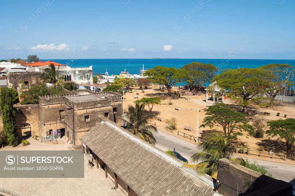 Tanzania, Zanzibar, Stone Town, he amphitheatre taken from the House of Wonders.