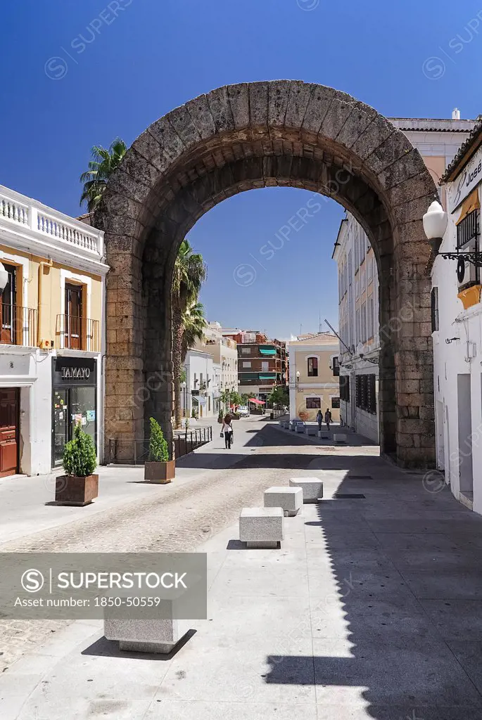Spain, Extremadura, Merida, Trajans Arch.
