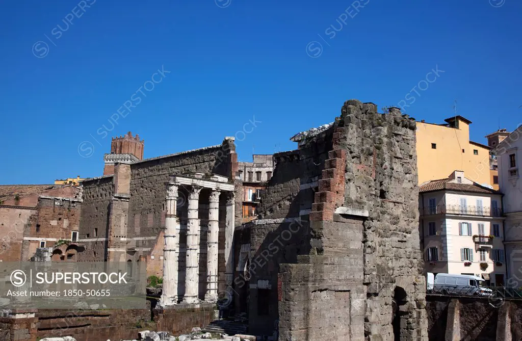 Italy, Lazio, Rome, Trajans Forum ruins.