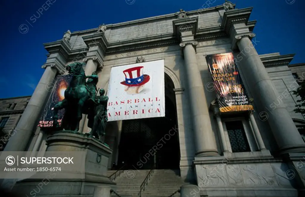 Usa, New York , New York City, Natural History Museum. Low Angled View Of Facade