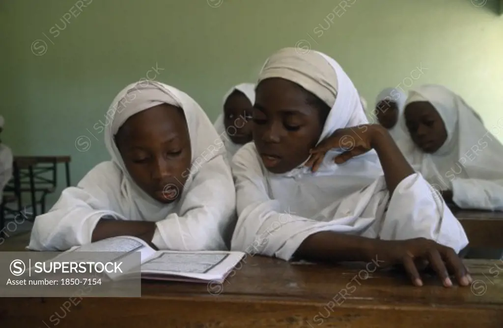 Nigeria, Kano, Muslim Girls In A Primary School
